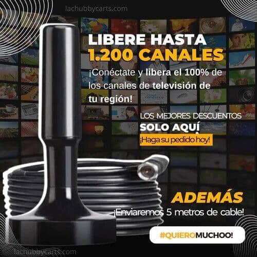 ANTENA DIGITAL TDT HDTV 4K +1200 CANALES - (Funciona en todos los TV) ✅😍
