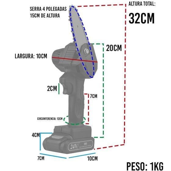 Mini Motosierra Eléctrica Portátil SierraPRO™ – Potencia y Precisión