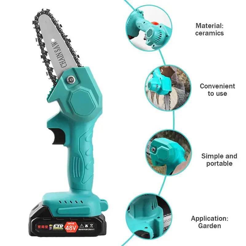 Mini Motosierra Eléctrica Portátil SierraPRO™ – Potencia y Precisión